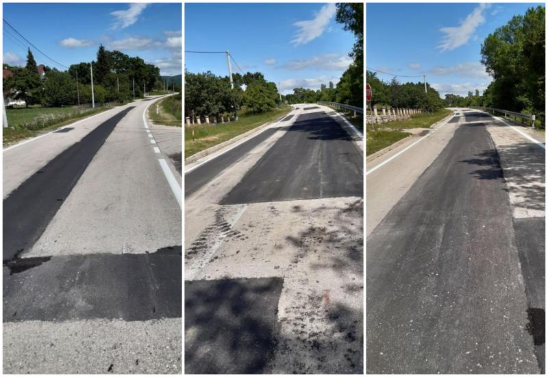 Umjetnost na asfaltu: Ovako izgleda 'zakrpana' cesta od Tomislavgrada prema Livnu
